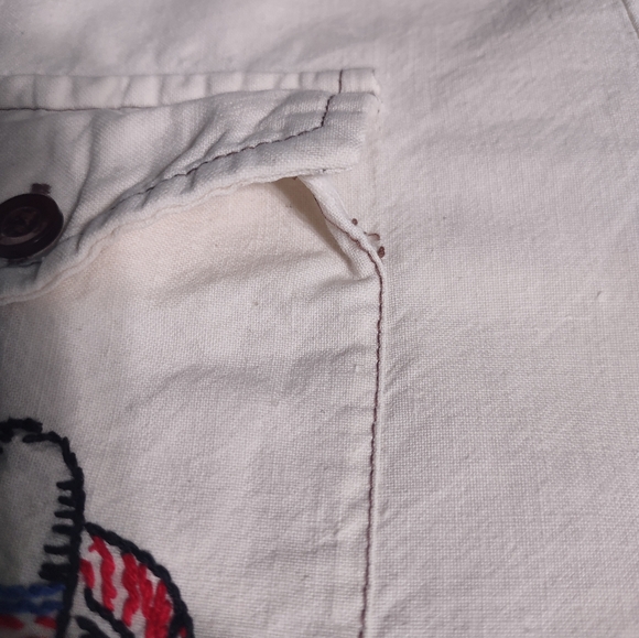 Bud Berma Vintage Men's Embroidered Button Down Shirt Sz 16 "Flaws" - Picture 4 of 12